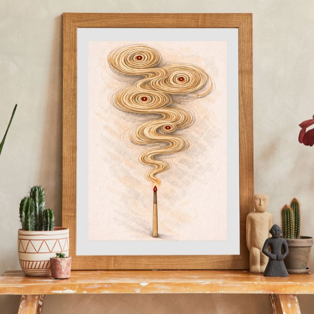 Poster arte de fumaça abstrata | ilustração de palito de  (Criador carregado)