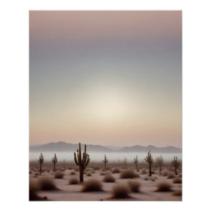 Póster Arte de fundo do deserto paisagístico pitoresco