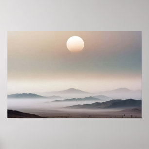 Poster Arte de fundo do deserto paisagístico pitoresco