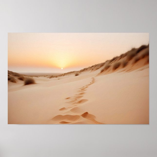 Poster Arte de fundo do deserto paisagístico pitoresco (Frente)