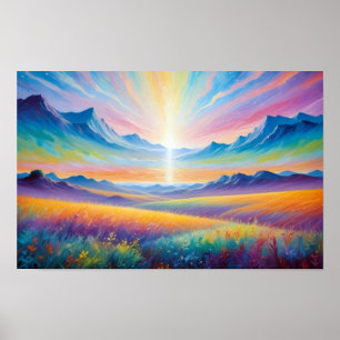 Poster Arte de Fundo Natural da Floresta abstrato Paisage
