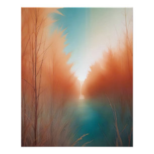 Póster Arte de Fundo Natural da Floresta abstrato Paisage