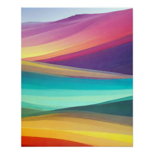 Póster Arte de fundo natural do Vale do abstrato Landscap