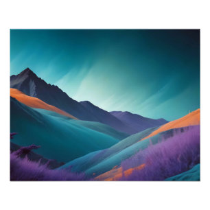 Póster Arte de fundo natural do Vale do abstrato Landscap
