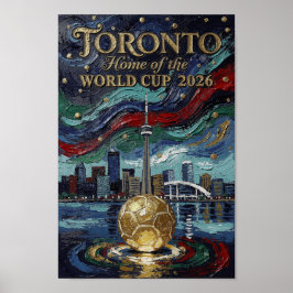 Poster Arte de Futebol de Toronto 2026 Estádio Fino 