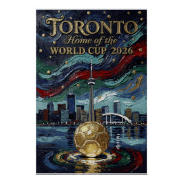 Póster Arte de Futebol de Toronto 2026 Estádio Fino 