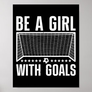 Poster Arte de Futebol Engraçada Para Mulheres Jogadoras