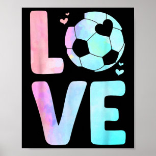 Poster Arte de Futebol Legal Para Mulheres Meninas Bebê T