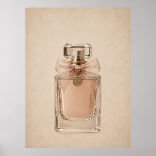 Poster Arte de Garrafas de Perfume de Luxo na Parede   Fe