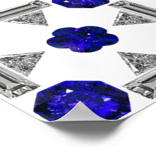 Poster Arte de Gemstone de Sapphire Diamond