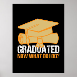 Poster Arte de Graduação   Graduado Agora O Que Eu Faço
