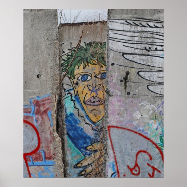 Póster Arte de grafite do Muro de Berlim (Frente)