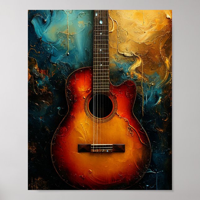 Poster Arte de guitarra (Frente)