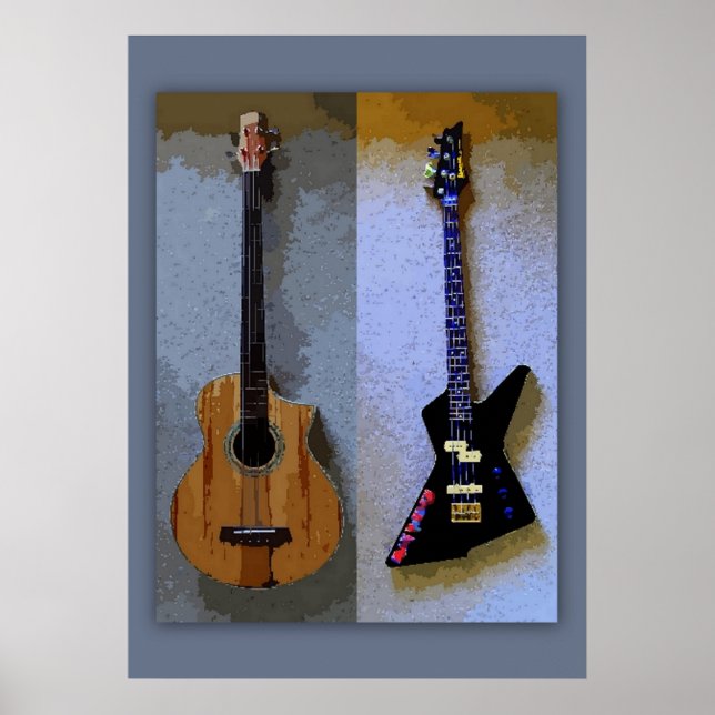 Poster Arte de Guitarras Duplo (Frente)