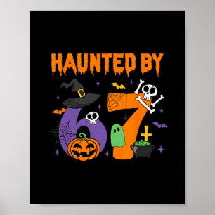 Poster Arte de Halloween Assombrado 67 Seis Sete Meme 1 (
