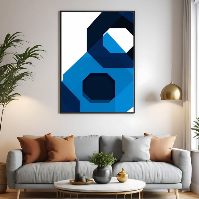 Poster Arte de Hexágono Azul (Criador carregado)