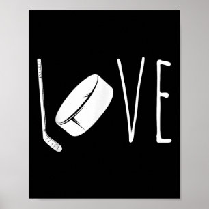 Poster Arte de hóquei no gelo legal para homens e mulhere