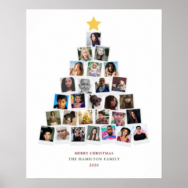 Poster Arte de Instantâneos da Árvore de Natal (Frente)