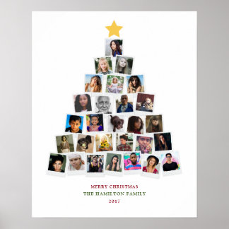 Póster Arte de Instantâneos da Árvore de Natal