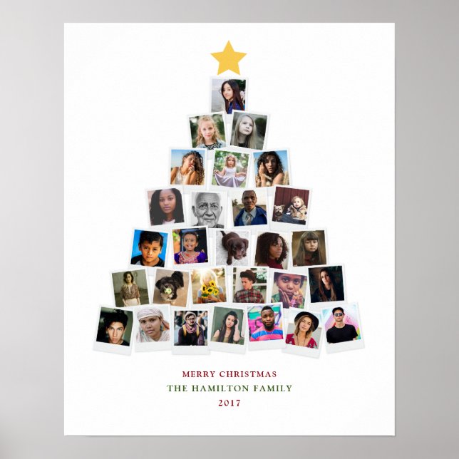 Póster Arte de Instantâneos da Árvore de Natal (Frente)