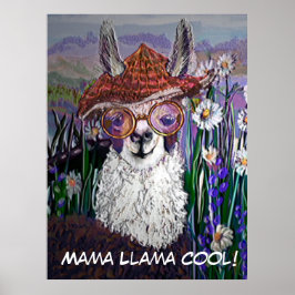 Poster Arte De Lama Com Óculos. E Arte