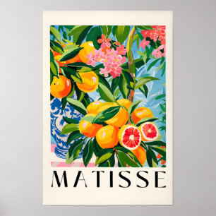Poster Arte de Laranja Suculenta, Arte de Frutas na Pared