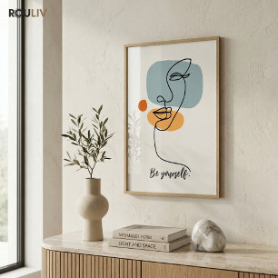 Poster Arte de Linha Arquitetônica Minimalista 'Seja Você