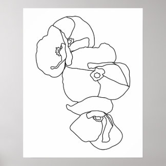 Poster Arte de linha de Abstrato minimalista