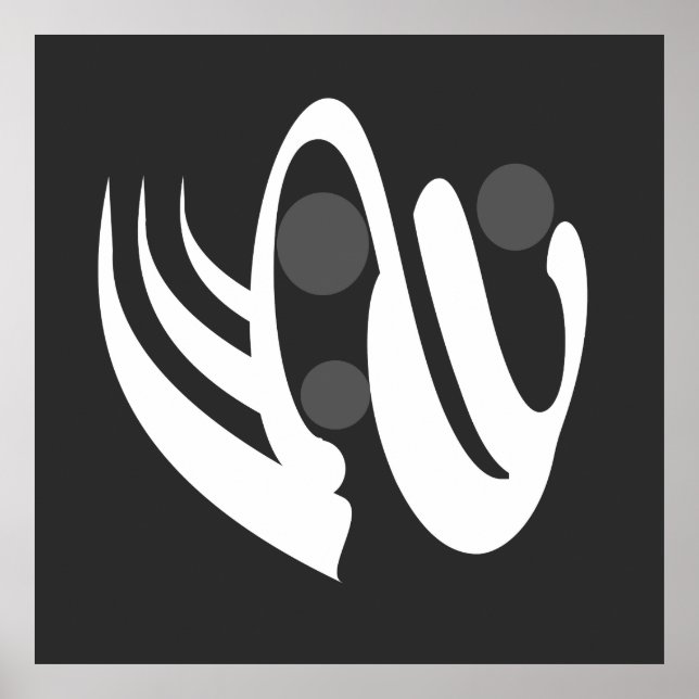 Poster arte de linha geométrica abstrato (Frente)