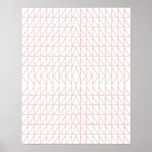 Poster Arte de Linha Geométrica na moda Abstrato a Rosa E