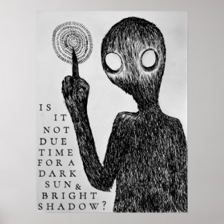 Poster Arte de Linha Gótica Design Original Sombras Escur