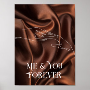 Poster Arte de linha simples moderna, preto e branco, chi