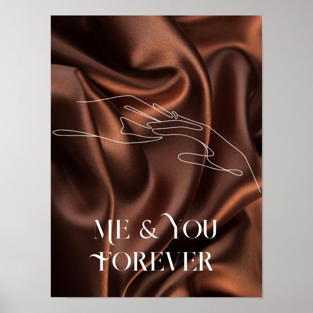 Poster Arte de linha simples moderna, preto e branco, chi (Frente)