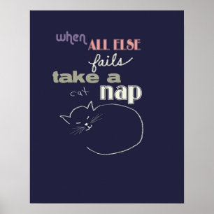 Poster arte de linhagem de gatos com citação humorística