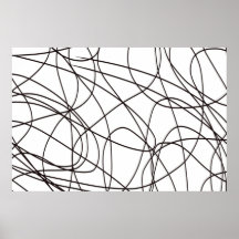 Arte de linhas brancas e pretas