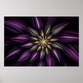 POSTER ARTE DE MANDALA FLORAL MÍSTICA – EXPLOSÃO DE FLOR 