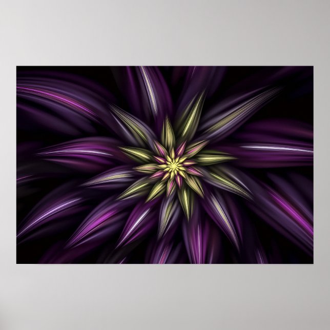 POSTER ARTE DE MANDALA FLORAL MÍSTICA – EXPLOSÃO DE FLOR  (Frente)