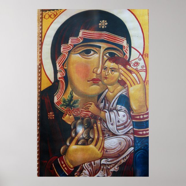 Poster Arte de Maria Mãe e Jesus (Frente)