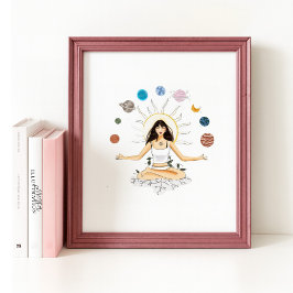 Poster arte de meditação