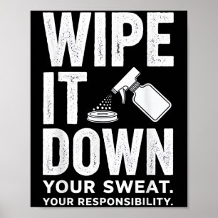 Poster Arte de Motivação de Fitness Limpe Tudo