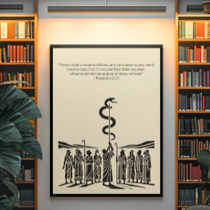 Poster Arte de Muro Cristã Minimalista - Bíblia Versa
