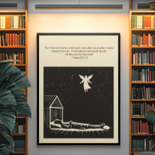 Poster Arte de Muro Cristã Minimalista - Bíblia Versa