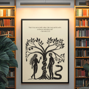 Poster Arte de Muro Cristã Minimalista - Bíblia Versa