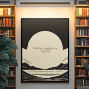 Poster Arte de Muro Cristã Minimalista - Bíblia Versa