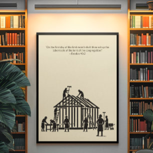 Poster Arte de Muro Cristã Minimalista - Bíblia Versa