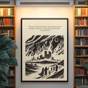 Poster Arte de Muro Cristã Minimalista - Bíblia Versa