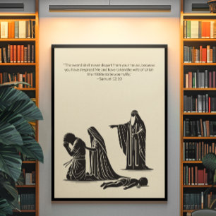 Poster Arte de Muro Cristã Minimalista - Bíblia Versa