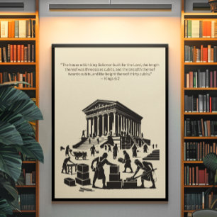 Poster Arte de Muro Cristã Minimalista - Bíblia Versa