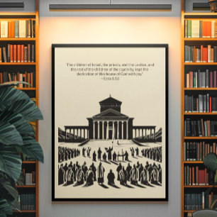 Poster Arte de Muro Cristã Minimalista - Bíblia Versa