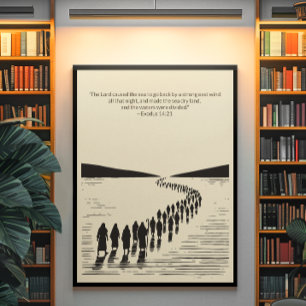 Poster Arte de Muro Cristã Minimalista - Bíblia Versa